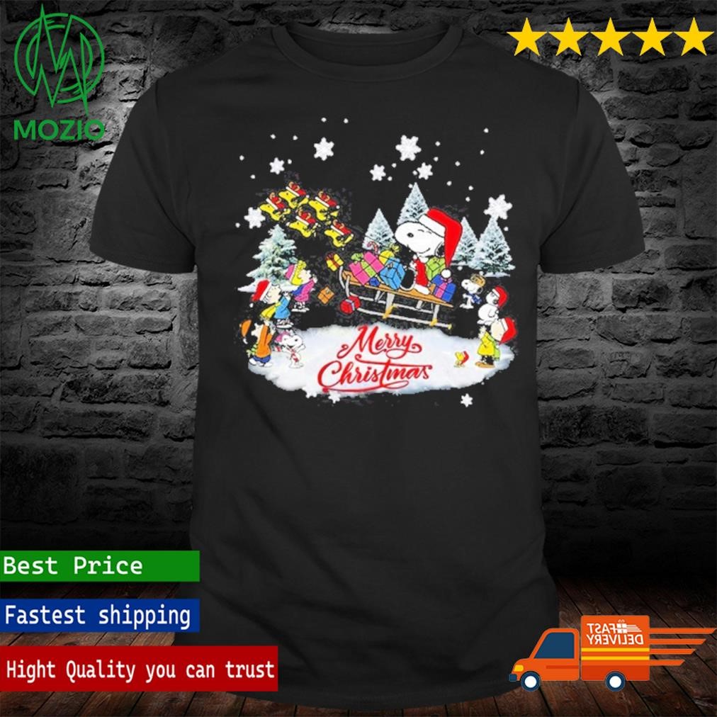 Snoopy And Woodstock Team Merry Christmas Shirt
