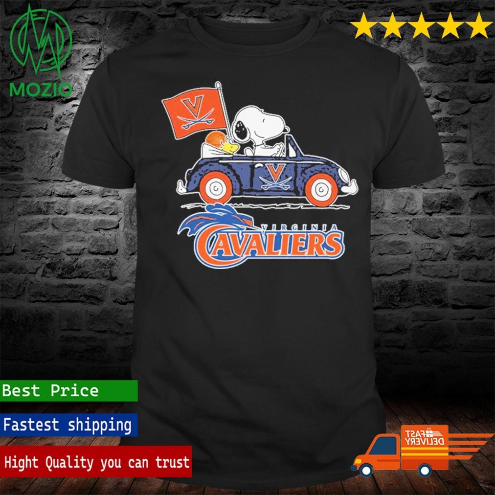 Snoopy Driving A Car Virginia Cavaliers Shirt