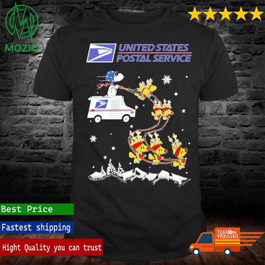 Snoopy and Woodstocks United States Postal Service Christmas Shirt