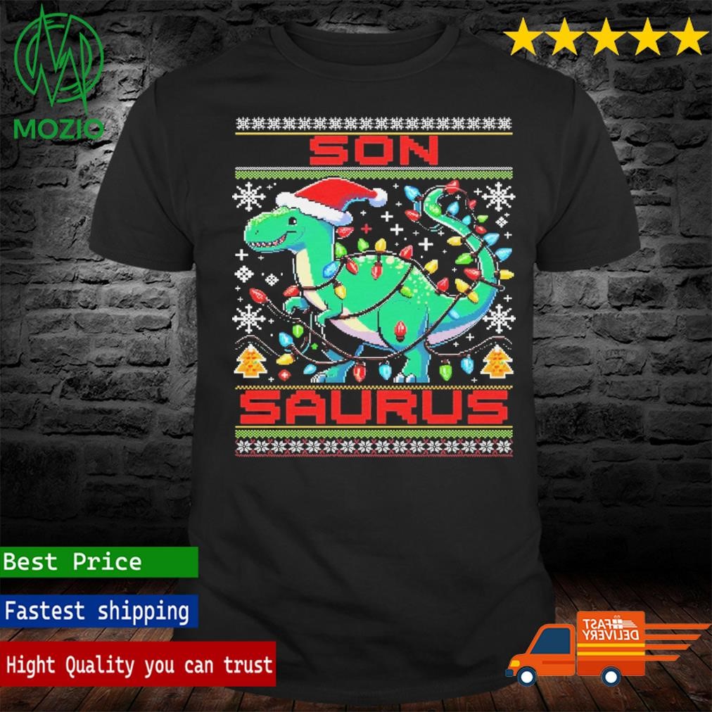Son Saurus Ugly Christmas Sweatshirt
