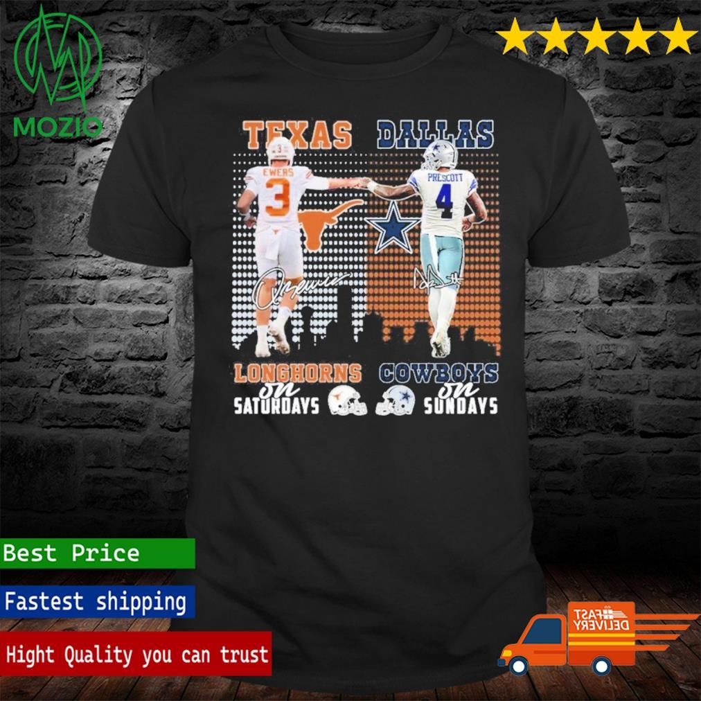 Texas Longhorns On Saturdays And Dallas Cowboys On Sundays T-Shirt