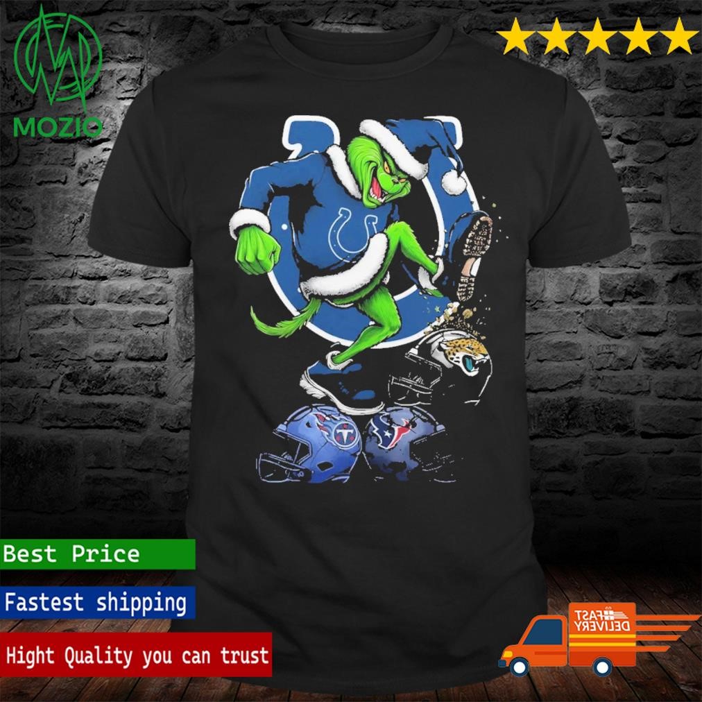 The Grinch Indianapolis Colts Stomp On NFL Teams Christmas Logo Shirt