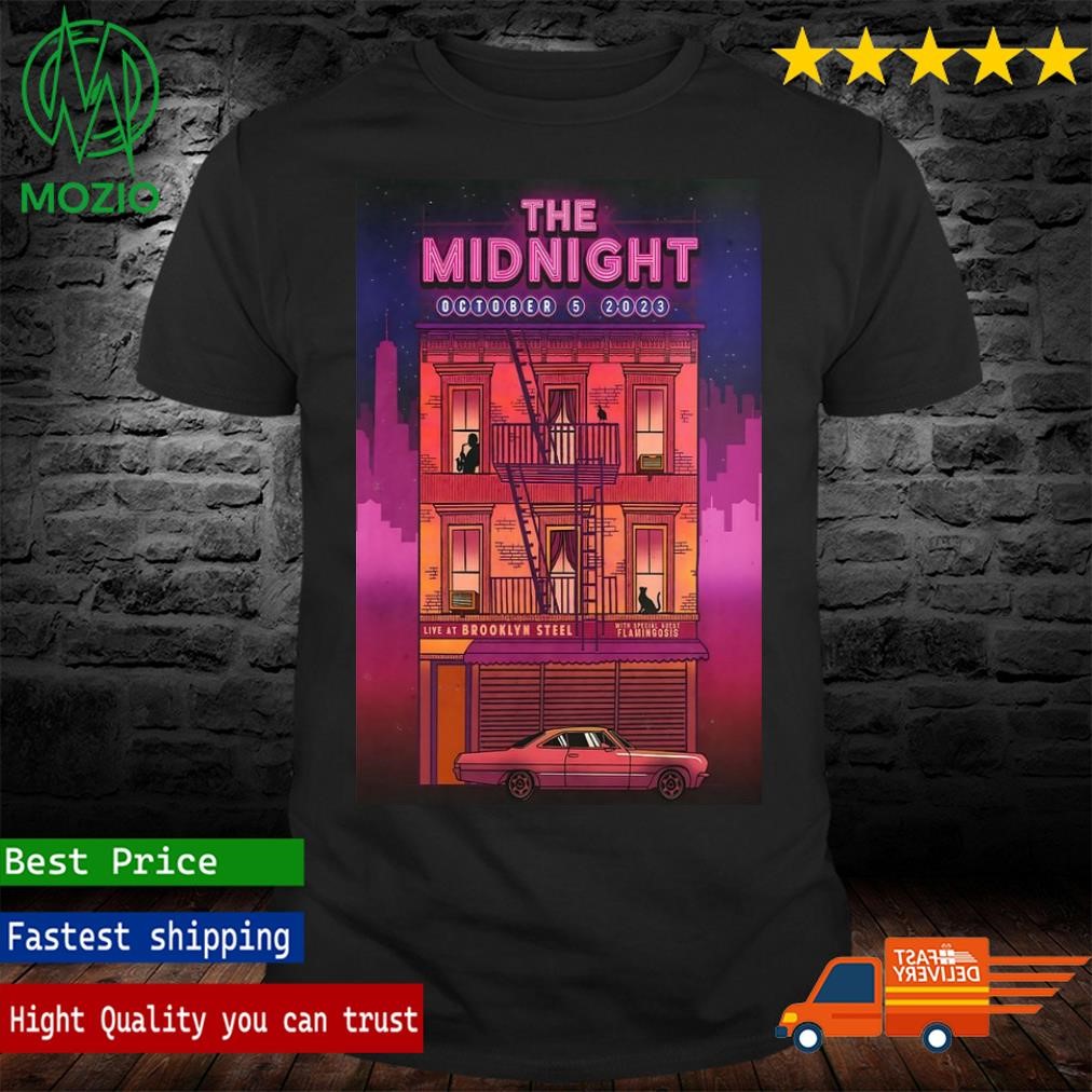 The Midnight October 5, 2023 Brooklyn Steel Brooklyn, NY Tour Poster Shirt