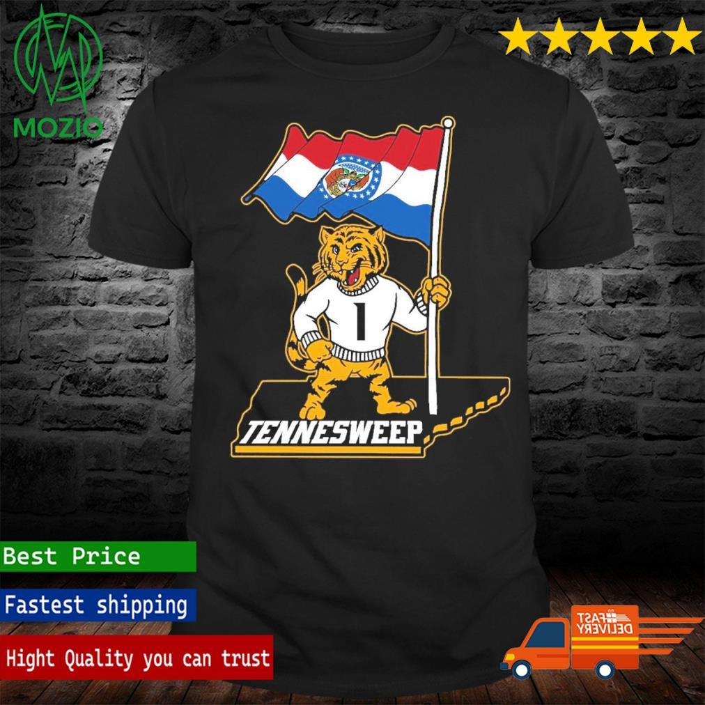 Tiger Holding The Flag Tennesweep Shirt