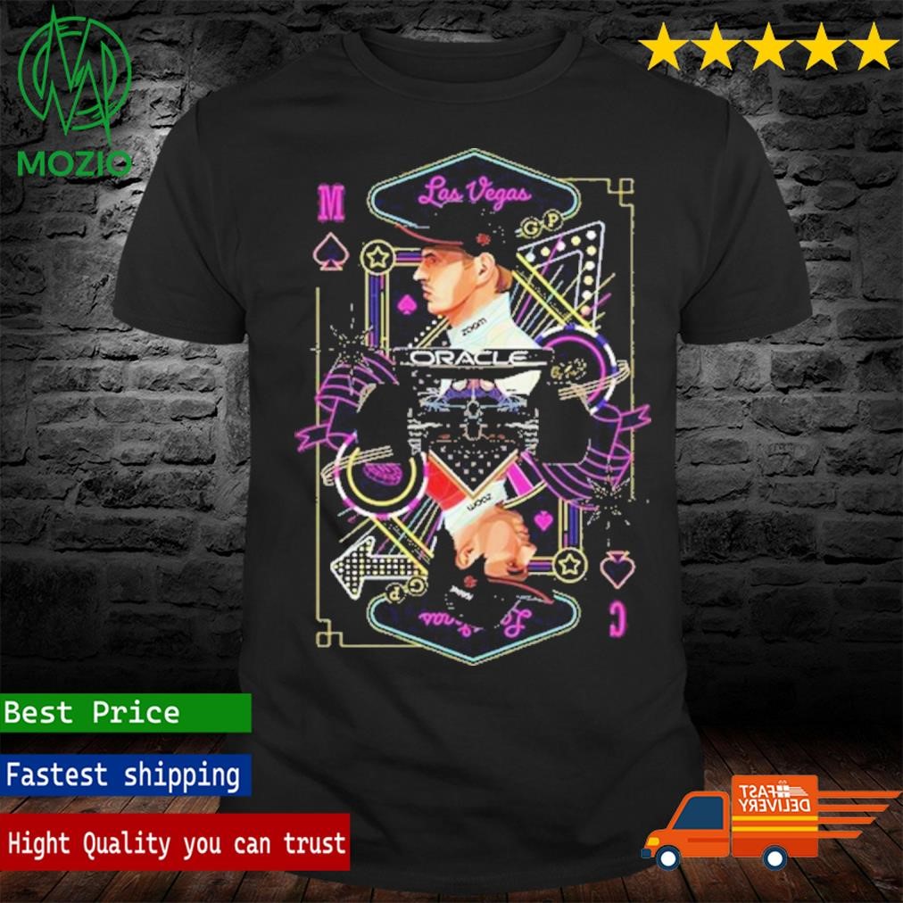 Time For Las Vegas GP Work For Red Bull Racing F1 Max Verstappen and Carlos Sainz Poker Cards Style T-Shirt