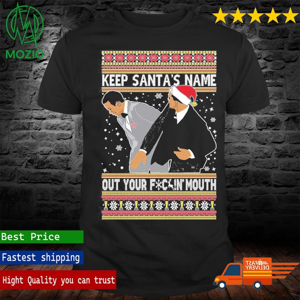 Ugly Christmas Sweater Keep Santa's Name Out Your Mouth Meme Unisex Sweatshirt