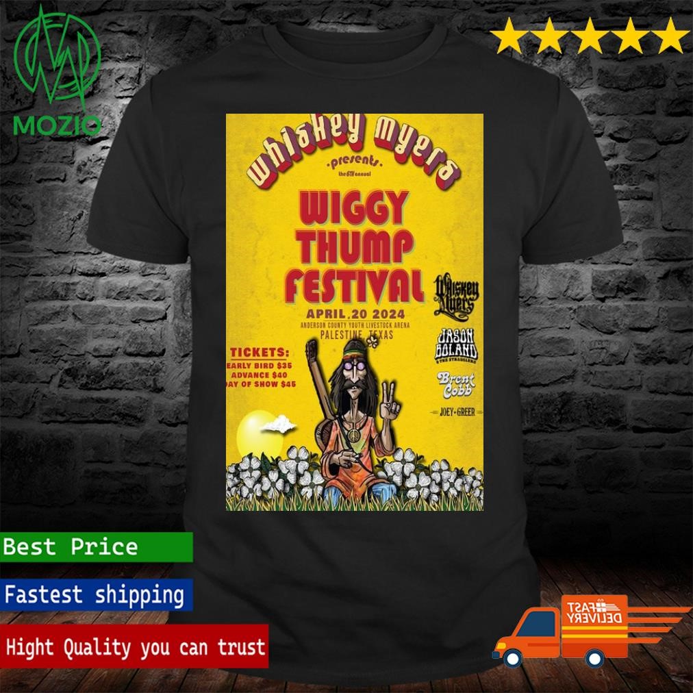 Whiskey Myers Wiggy Thump Fest Texas 2024 Show Poster Shirt