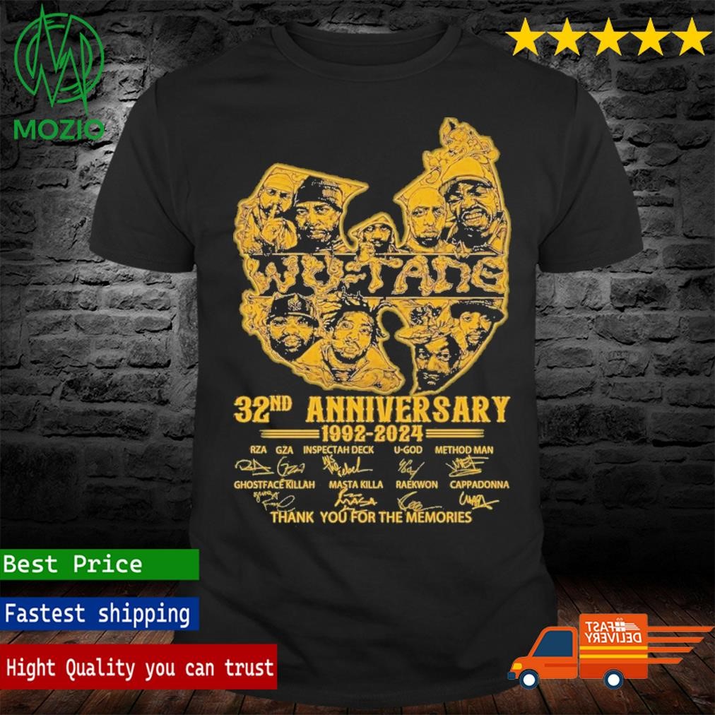 Wu-Tang Clan 32nd Anniversary 1992 – 2024 Thank You For The Memories T-Shirt