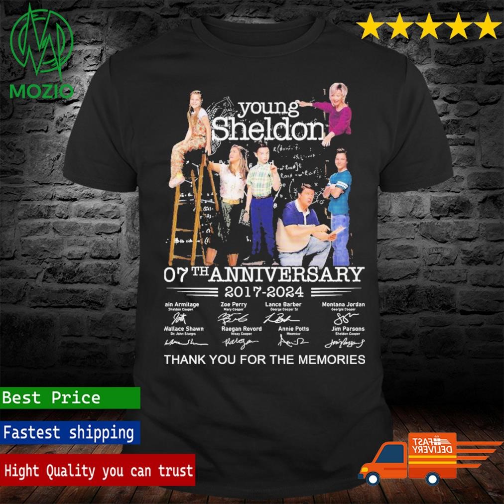 Young Sheldon The Complete Second Season 07th Anniversary 2017-202 Memories Signature Shirt