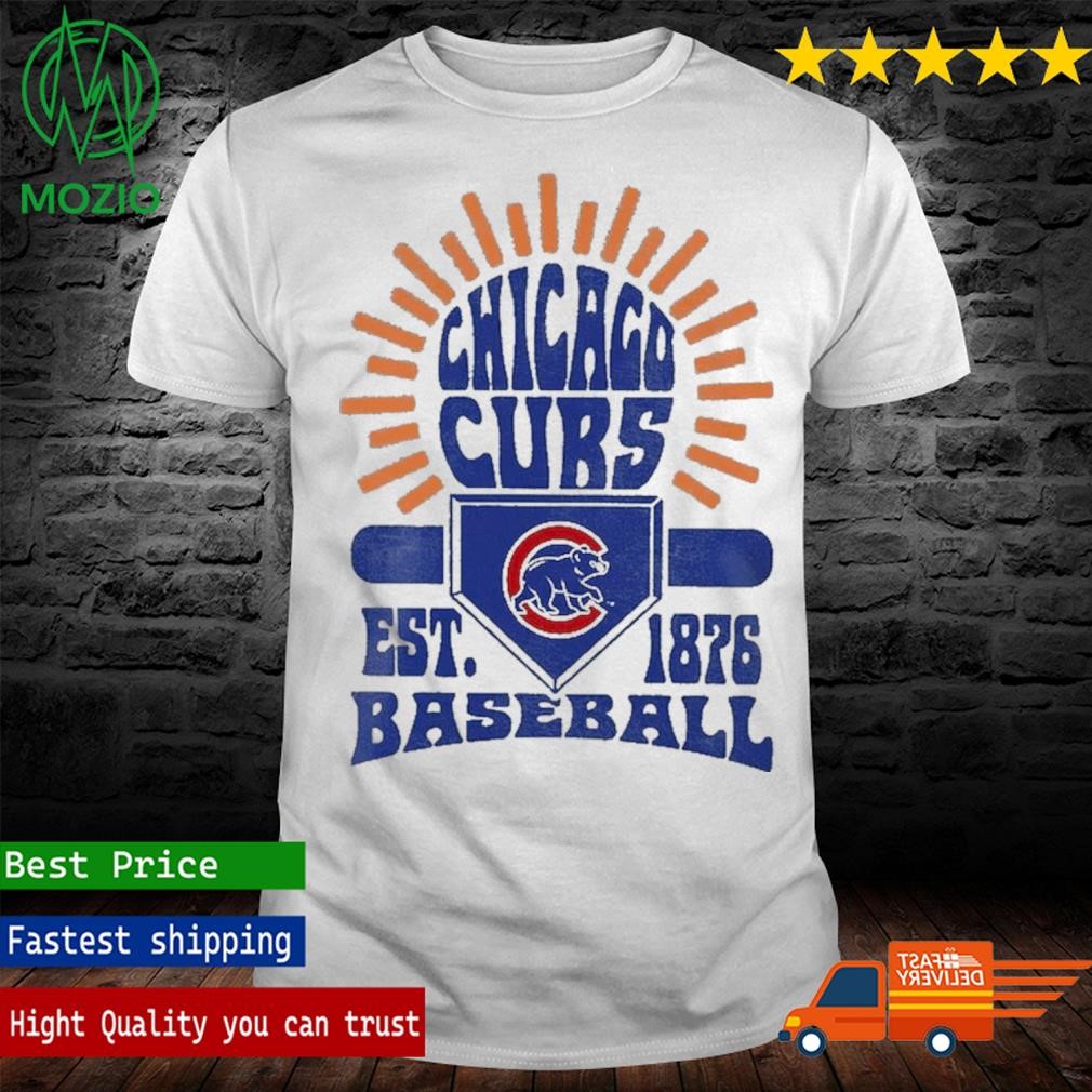 Youth Chicago Cubs Gray Sun Burst T-Shirt